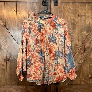 Flowy anthropology pattern Blouse